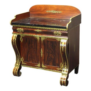 Mahogany & Brass Dry Bar For Sale