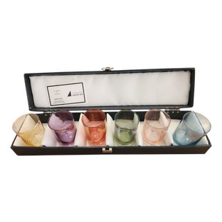 Italian Crystal Shot Glasses, Set of 6 For Sale