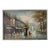 Vintage Burnett Parisian Street Scene Oil on Canvas Painting – Framed For Sale