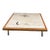 1960s Square Coffee Table Travertine & Mahogany Low Profile For Sale
