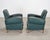 Dark Green Pair of 20th Century French Art Deco Period Green Club Chairs For Sale - Image 8 of 17