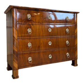 Biedermeier Chest of Drawers in Walnut For Sale