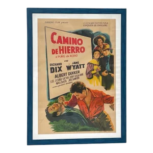 Original Camino Del Hierro (Buckskin Frontier) Poster Circa 1940s