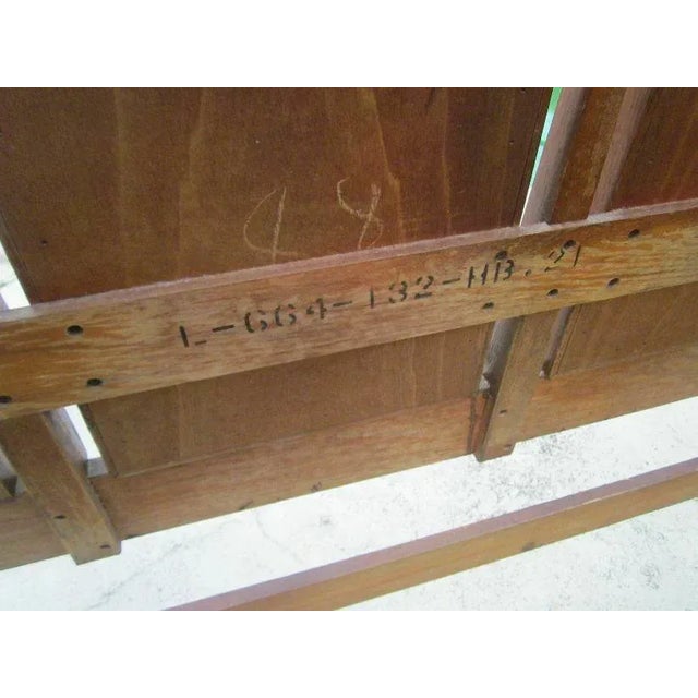 Mediterranean Vintage Mid-Century King Size Headboard Dark Wood Spanish Mediterranean Style For Sale - Image 3 of 13