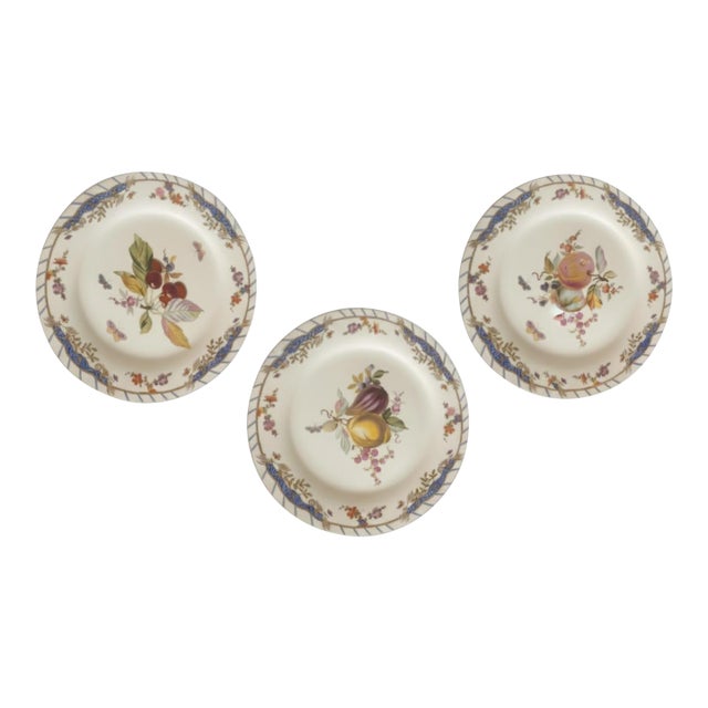 Elegant Vintage Chelsea House Fruit Plates (Set of 3) For Sale