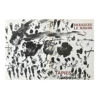 1968 Tapies Original Lithograph DM10175d Derriere Le Miroir For Sale