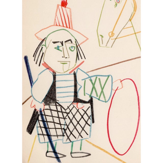 Pablo picasso (1881-1973) circus rider (la cavalière et son valet) from the human comedy colour lithograph printed by...