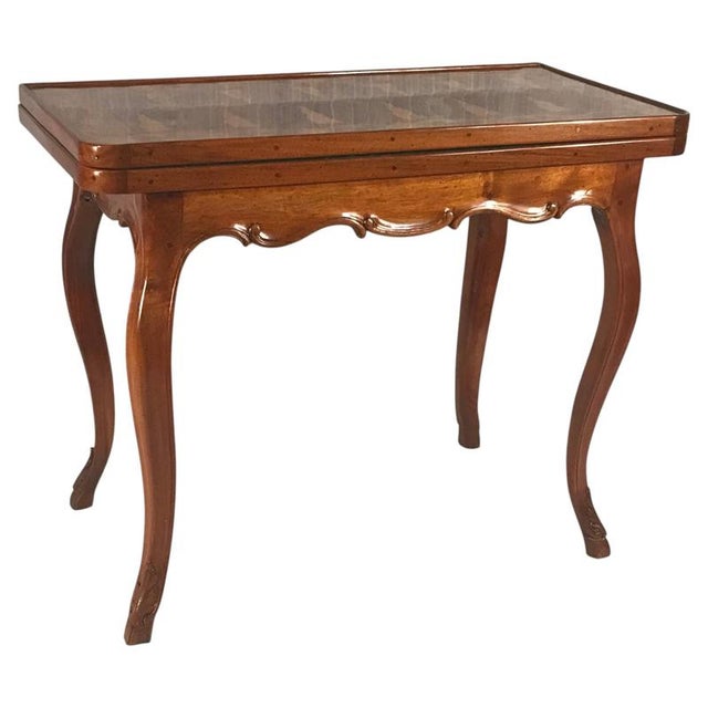Wood 18th Century Italian Marquetry Backgammon Game Table For Sale - Image 7 of 7