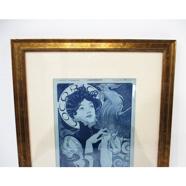 A litho magazine cover from the 1st edition of Cocorico a French magazine from the Art Nouveau period published by Paul...