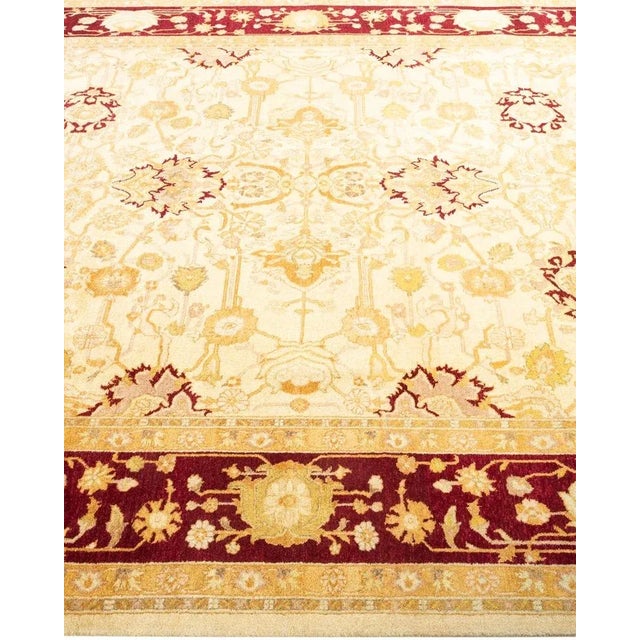 Solo Rugs Mogul, One-of-a-Kind Hand-Knotted Area Rug in Ivory, 6' 2" x 9' 1" For Sale - Image 4 of 8