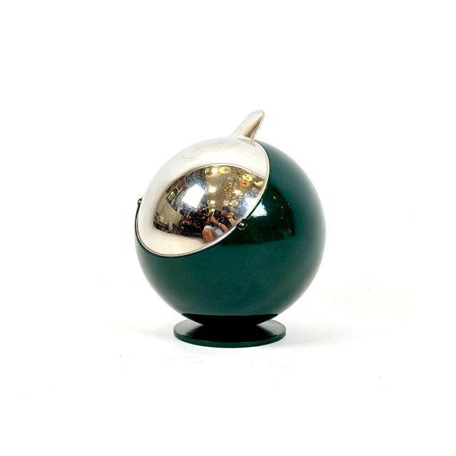 Forest Green Large Smokey Ball Ashtray attributed to F.W. Quist, 1970s For Sale - Image 8 of 8