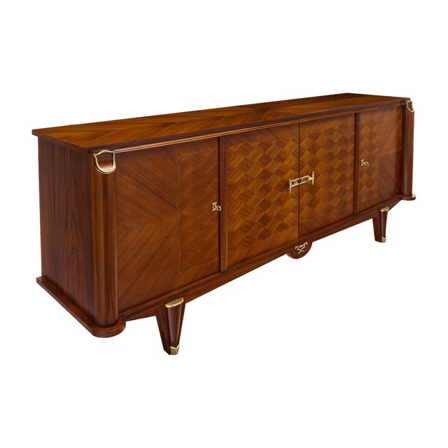 Buffet from the Art Deco period in France. This piece is made of solid wood construction with a beautiful parquetry of...