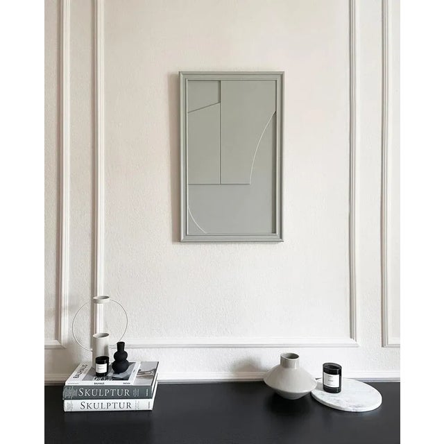 Contemporary Likya Verge Wooden Wall Art in Silk Grey by Likya Atelier For Sale - Image 3 of 7