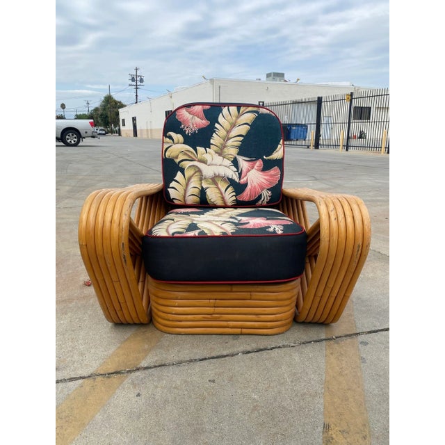 1950s Restored 6 Strand, Paul Frankl Style Sofa, Table & Chair Set- 5 Pieces For Sale - Image 9 of 12