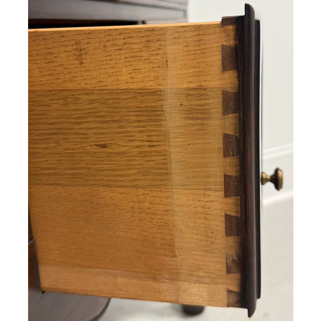 Late 20th Century Henkel Harris Solid Mahogany Philadelphia Queen Anne Lowboy Chest For Sale - Image 12 of 17