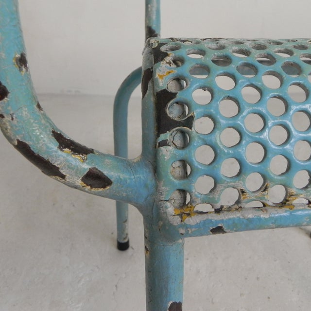 Industrial Steel Garden Chairs with Armrests, 1950s, Set of 2 For Sale - Image 14 of 18