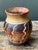 Brown Vintage Handcrafted Ceramic Vase With Wave Motif For Sale - Image 8 of 15