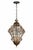 Elegant vintage Moroccan Moorish pendant lantern, handcrafted in Morocco circa 1980s. Its dramatic diamond-shaped...