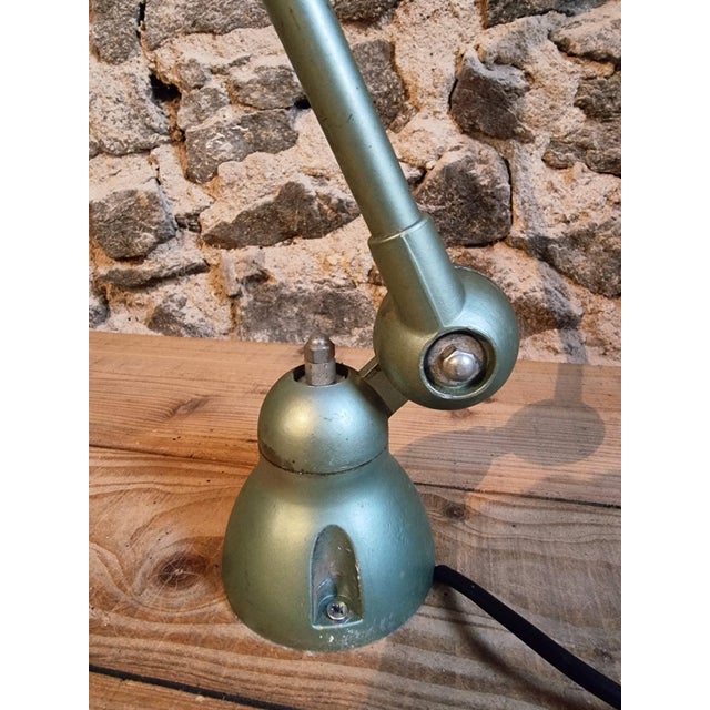 Vintage French Industrial Lamp in Green by Jean-Louis Domecq for Jieldé, 1960s For Sale - Image 4 of 18