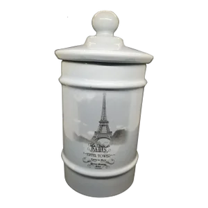 Vingtage Paris Apothecary Jar / Canister W/ Lid, DesignPac
