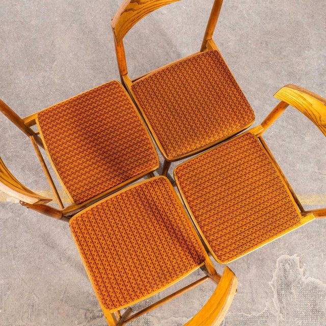 Brown Vintage Oak and Ash Dining Chair, 1950s For Sale - Image 8 of 12