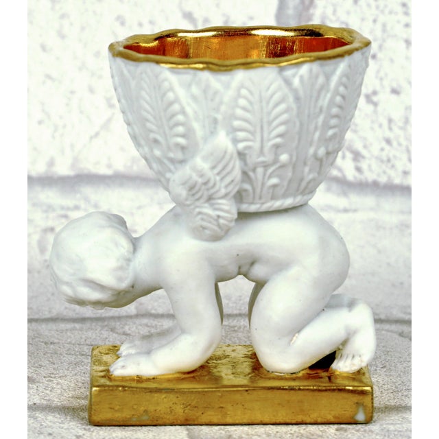 Traditional Rare Egg Cup in Paris Porcelain – Dagoty Manufactory – Empire Period For Sale - Image 3 of 9