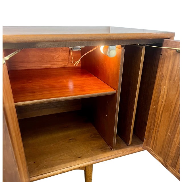 1950s Mid Century Modern Kipp Stewart for Drexel Declaration Walnut Credenza Buffet For Sale - Image 14 of 18