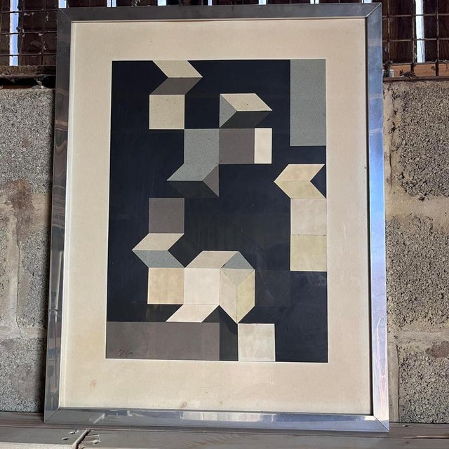 Abstract Geometric Composition, Print, Framed For Sale - Image 11 of 14