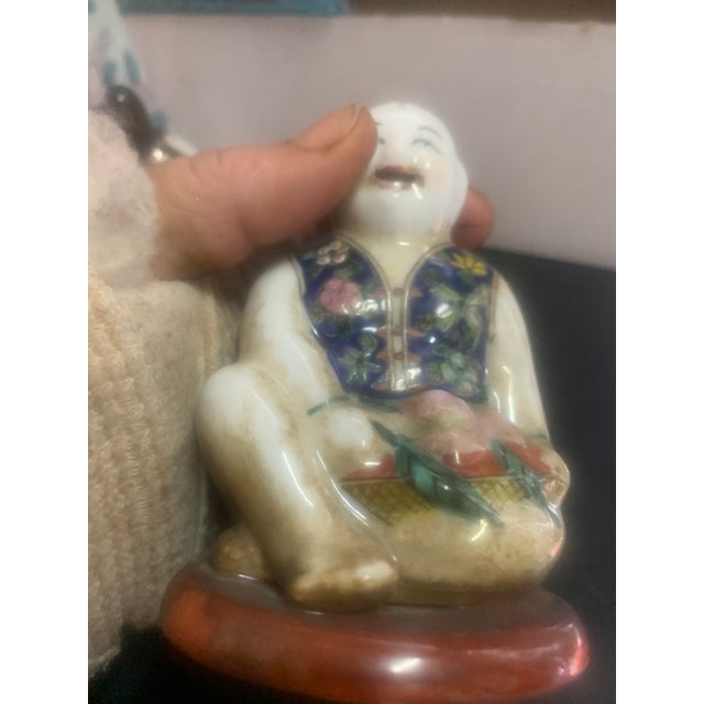 Early 20th Century Chinese Porcelain Figurine, 5 Inches Tall and 2 1/2 For Sale - Image 6 of 8