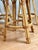 1970s Calif-Asia Natural Honey Rattan Round Barstools - Set of 4 For Sale - Image 9 of 10