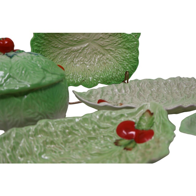 English Vintage Carlton Ware & Beswick Lettuce-and-Tomato Collection With Japanese Covered Bowl — Set of 5 For Sale - Image 3 of 18