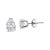 Contemporary 14K White Gold 1 3/4 Cttw Lab Grown Round Brilliant Diamond Solitaire Stud Earring (F-G Color, VS2-SI1 Clarity) For Sale - Image 3 of 5