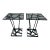 Vintage Brutalist Style Hand Wrought Iron Outdoor Glass Top Tables ~ Pair For Sale