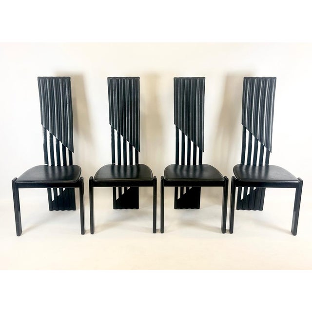 Italian Modern Tripod Chairs from Lübke, 1980s, Set of 4 For Sale - Image 14 of 14