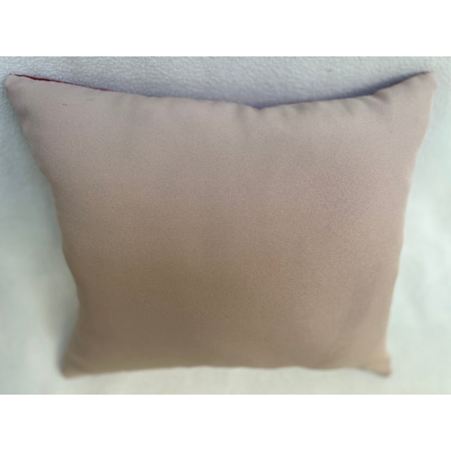 Textile Decorative Pillow Upholstered in Woven 19th Century Aubusson Tapestry For Sale - Image 7 of 7