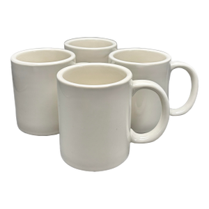 Set of 4 Vintage Beige Cac China Restaurant Ware Coffee Mugs