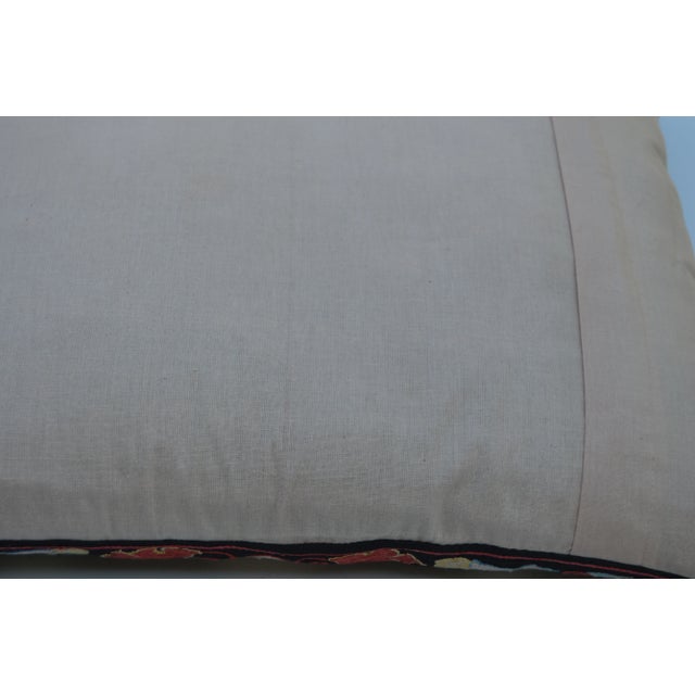 Late 20th Century Late 20th Century Silk Floral Pillow For Sale - Image 5 of 6