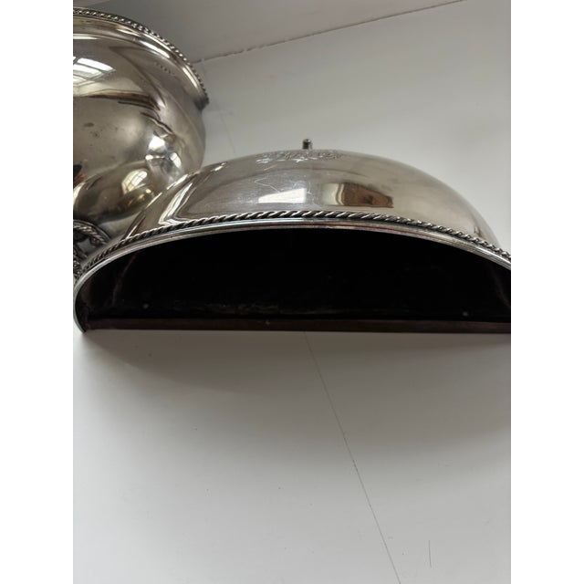 Metal Pair of Vintage Silver Cloche Wall Pockets For Sale - Image 7 of 7