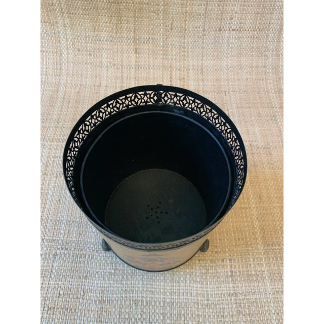 Asian Ancestral Tole Cachepot - a Pair For Sale - Image 9 of 12