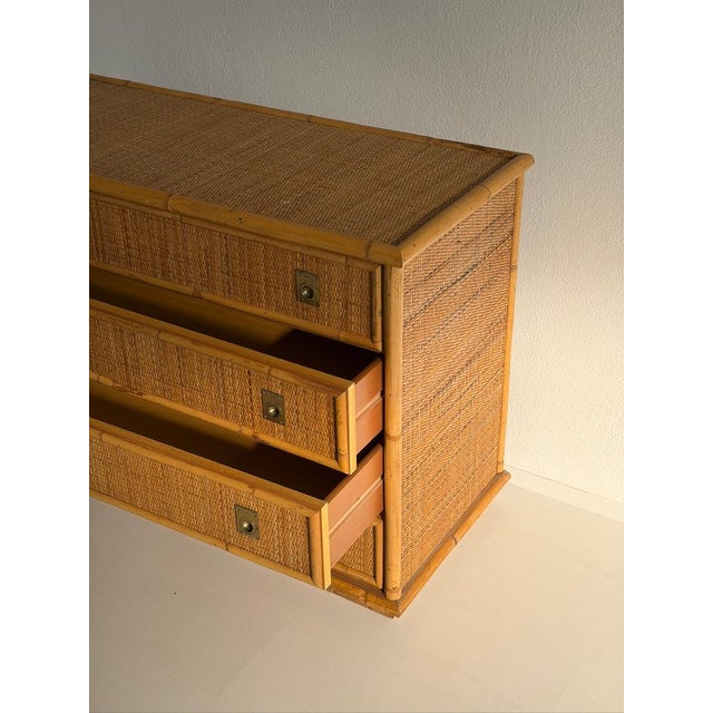Vintage Rattan Chest of Drawers from Dal Vera, 1970s For Sale - Image 11 of 14