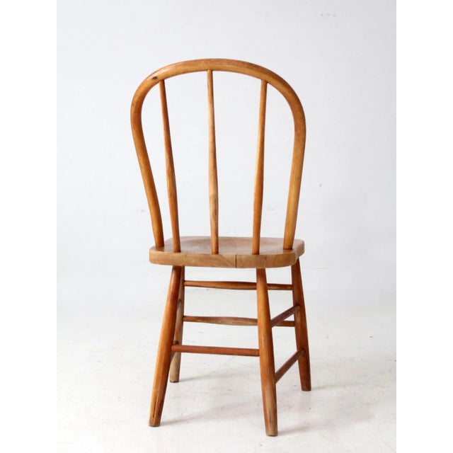 Antique Bow Back Farmhouse Dining Chair For Sale - Image 9 of 15