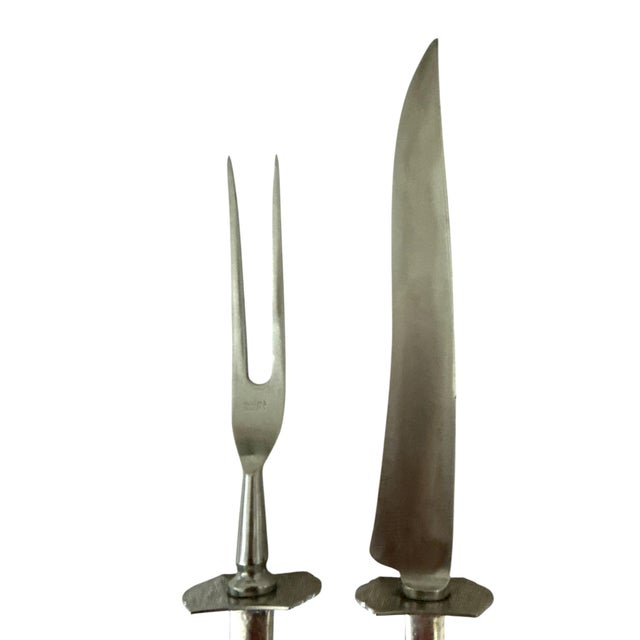 Vintage Watson Sterling Silver Handled Carving Set - Knife & Fork For Sale In Los Angeles - Image 6 of 6