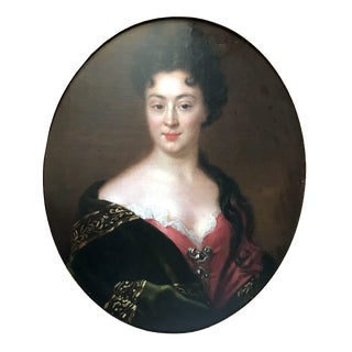 French School Artist, Portrait of a Lady, 18th Century, Oil on Canvas, Framed For Sale