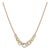 Mid 20th Century 0.18ctw Diamond Circles Necklace 18k Yellow Gold 17.25" Cable Chain For Sale