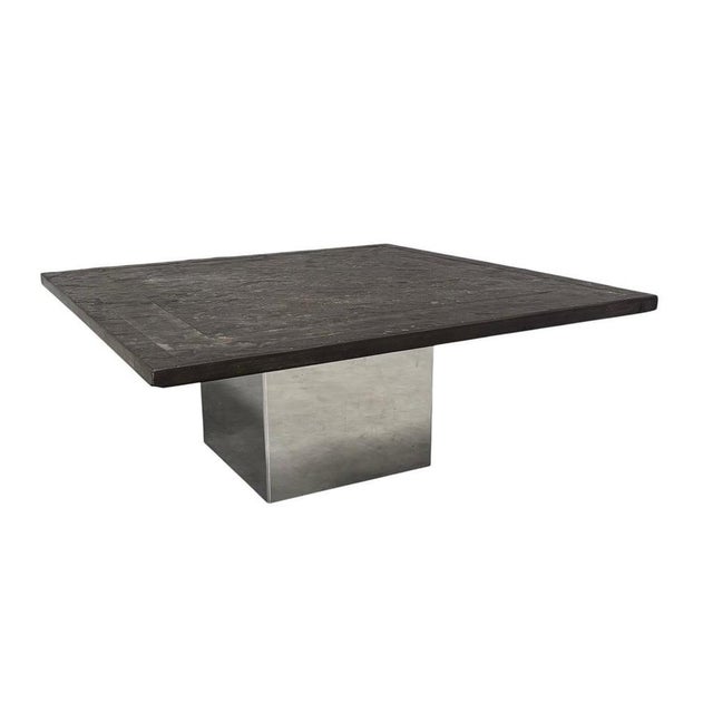 Stone and Steel Coffee Table by Draenert, 1970s For Sale - Image 12 of 12