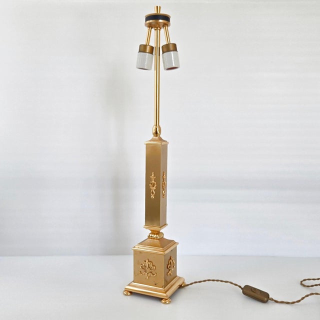 Vintage Table Lamp in Bronze and Gilt Brass by Gaetano Sciolari, 1970s For Sale - Image 15 of 16