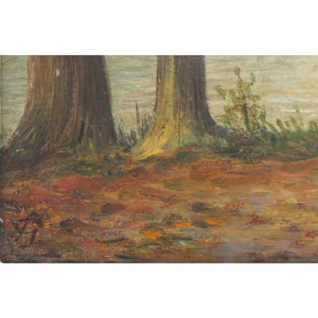 Impressionist English School Swans in Park - Turn of the Century Landscape For Sale - Image 3 of 4