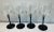 Glass Vintage Black Stem Wine Glasses - Set of Four For Sale - Image 7 of 8