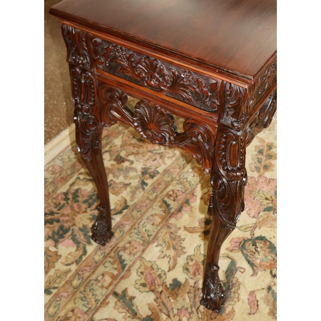 Early 20th Century Carved Mahogany English Georgian Style Buffet Server For Sale - Image 11 of 11