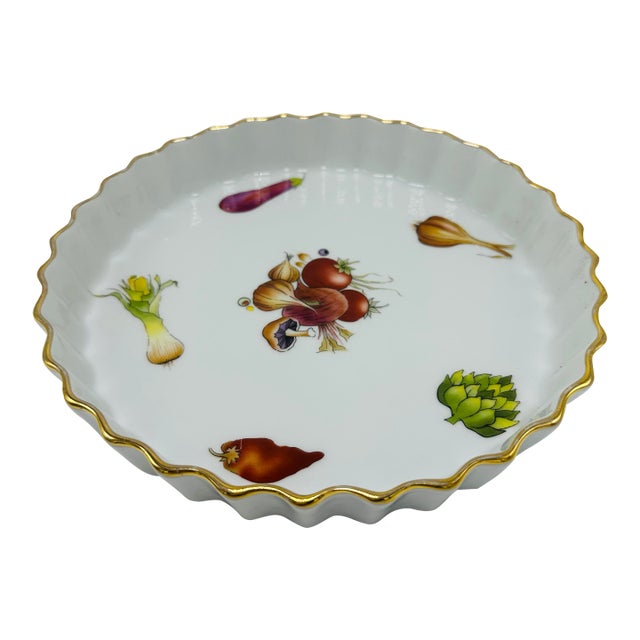 Vintage Lourioux Ceramic Quiche Dish For Sale